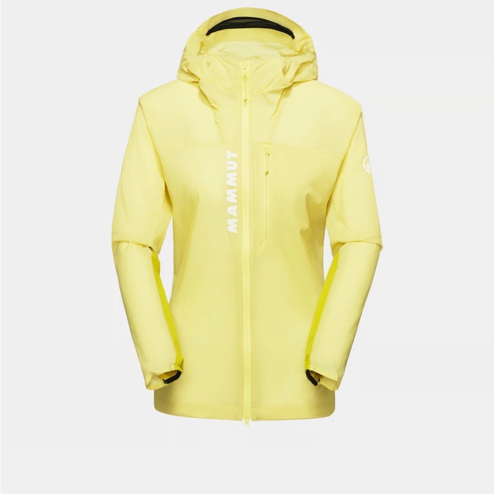 NWT Mammut Yellow Hooded Windbreaker